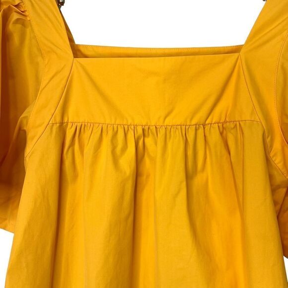 NEW Three Graces Sofia Cotton Poplin Sundress in Mango Yellow Size 8 - Picture 6 of 11